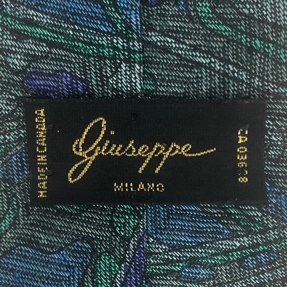 Abstract Paisley Linen Tie - Picture 5 of 6